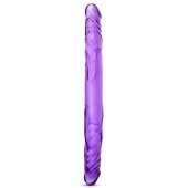 Фиолетовый двусторонний фаллоимитатор 14 Inch Double Dildo - 35 см. - Blush Novelties