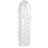 Прозрачная закрытая гелевая насадка - 13,5 см. - Toyfa Basic - в Иркутске купить с доставкой