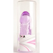 Фиолетовая гелевая насадка с шипами - 13 см. - Toyfa Basic - в Иркутске купить с доставкой