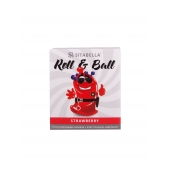 Стимулирующий презерватив-насадка Roll   Ball Strawberry - Sitabella - купить с доставкой в Иркутске