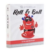 Стимулирующий презерватив-насадка Roll   Ball Strawberry - Sitabella - купить с доставкой в Иркутске