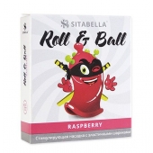 Стимулирующий презерватив-насадка Roll   Ball Raspberry - Sitabella - купить с доставкой в Иркутске