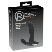 Черный вибромассажер простаты с функцией римминга Plug with Perineum Stimulator - 16,6 см. - Orion - в Иркутске купить с доставкой