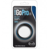 Черно-синее эрекционное кольцо Silicone Go Pro Cock Ring - Blush Novelties - в Иркутске купить с доставкой