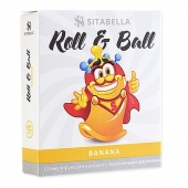 Стимулирующий презерватив-насадка Roll   Ball Banana - Sitabella - купить с доставкой в Иркутске