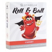 Стимулирующий презерватив-насадка Roll   Ball Cherry - Sitabella - купить с доставкой в Иркутске