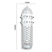 Закрытая прозрачная насадка Crystal sleeve - 14,2 см. - Erowoman-Eroman - в Иркутске купить с доставкой