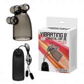 Дымчатая насадка-мастурбатор с вибрацией Vibrating Crystal Cap II - Baile - в Иркутске купить с доставкой