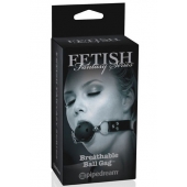 Черный кляп с дырочками Breathable Ball Gag - Pipedream - купить с доставкой в Иркутске