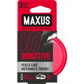 Ультратонкие презервативы в железном кейсе MAXUS Sensitive - 3 шт. - Maxus - купить с доставкой в Иркутске