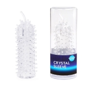 Закрытая рельефная насадка Crystal sleeve с усиками - 12 см. - Erowoman-Eroman - в Иркутске купить с доставкой