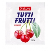 Пробник гель-смазки Tutti-frutti с вишнёвым вкусом - 4 гр. - Биоритм - купить с доставкой в Иркутске