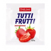 Пробник гель-смазки Tutti-frutti с земляничным вкусом - 4 гр. - Биоритм - купить с доставкой в Иркутске