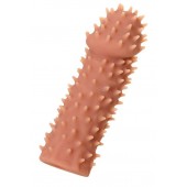 Телесная реалистичная насадка KOKOS Extreme Sleeve 07 с дополнительной стимуляцией - 12,7 см. - KOKOS - в Иркутске купить с доставкой