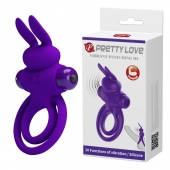Фиолетовое эрекционное кольцо с вибростимуляцией клитора Vibrant Penis Ring III - Baile - в Иркутске купить с доставкой