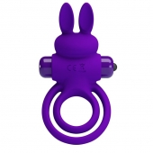Фиолетовое эрекционное кольцо с вибростимуляцией клитора Vibrant Penis Ring III - Baile - в Иркутске купить с доставкой
