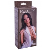 Коричневый поводок и чокер с кольцом Sofi - Rebelts - купить с доставкой в Иркутске