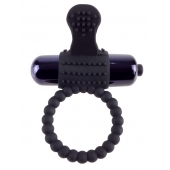 Черное эрекционное виброкольцо Vibrating Silicone Super Ring - Pipedream - в Иркутске купить с доставкой
