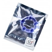 Фиолетовое эрекционное кольцо на пенис с бусинами - Штучки-дрючки - в Иркутске купить с доставкой