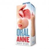 Телесный мастурбатор-ротик с язычком Oral Anne - Blush Novelties - в Иркутске купить с доставкой