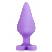 Фиолетовая анальная пробка Naughty Candy Heart Do Me Now - 8,9 см. - Blush Novelties - купить с доставкой в Иркутске