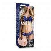 Телесный мастурбатор-вагина с вибропулей Ashley - Blush Novelties - в Иркутске купить с доставкой