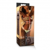 Коричневый мастурбатор-ротик Heather - Blush Novelties - в Иркутске купить с доставкой