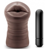 Коричневый мастурбатор-ротик Heather - Blush Novelties - в Иркутске купить с доставкой