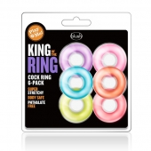 Набор из 6 эрекционных колец King of the Ring - Blush Novelties - в Иркутске купить с доставкой