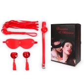 Пикантный набор БДСМ из 4 предметов в красном цвете - Notabu - купить с доставкой в Иркутске