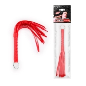 Красная плеть с рукоятью в оплетке - 28 см. - Notabu - купить с доставкой в Иркутске