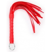 Красная плеть с рукоятью в оплетке - 28 см. - Notabu - купить с доставкой в Иркутске