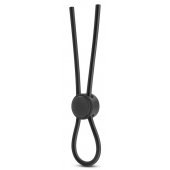 Черное силиконовое лассо на пенис SILICONE LOOP COCK RING - Blush Novelties - в Иркутске купить с доставкой