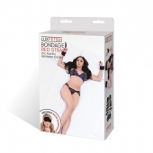 Чёрные манжеты для фиксации на кровати Bondage Bed Strap - Lux Fetish - купить с доставкой в Иркутске