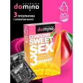 Презервативы для орального секса DOMINO Sweet Sex с ароматом манго - 3 шт. - Domino - купить с доставкой в Иркутске