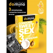 Презервативы для орального секса DOMINO Sweet Sex с ароматом тропических фруктов - 3 шт. - Domino - купить с доставкой в Иркутске