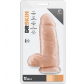 Телесный фаллоимитатор с мошонкой Dr. Chubbs - 25,4 см. - Blush Novelties