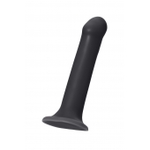 Черный фаллос на присоске Silicone Bendable Dildo L - 19 см. - Strap-on-me - купить с доставкой в Иркутске