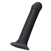 Черный фаллос на присоске Silicone Bendable Dildo L - 19 см. - Strap-on-me - купить с доставкой в Иркутске