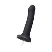 Черный фаллос с имитацией эякуляции Silicon Cum Dildo L - 19,6 см. - Strap-on-me - купить с доставкой в Иркутске