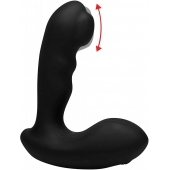 Черный стимулятор простаты Alpha-Pro 7X P-Milker Silicone Prostate Stimulator with Milking Bead - XR Brands - в Иркутске купить с доставкой