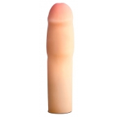 Телесная насадка-удлинитель на пенис PERFORMANCE 1.5INCH COCK XTENDER - 16 см. - Blush Novelties - в Иркутске купить с доставкой