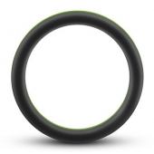 Черно-зеленое эрекционное кольцо Silicone Go Pro Cock Ring - Blush Novelties - в Иркутске купить с доставкой
