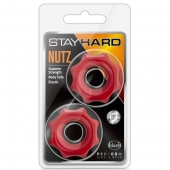 Набор из 2 красных фигурных эрекционных колец NUTZ - Blush Novelties - в Иркутске купить с доставкой