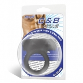 Черное двойное силиконовое кольцо С B GEAR - BlueLine - в Иркутске купить с доставкой