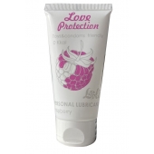 Лубрикант на водной основе с ароматом малины Love Protection Raspberry - 50 мл. - Lola Games - купить с доставкой в Иркутске