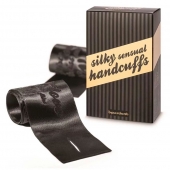 Черные ленты для связывания SILKY SENSUAL HANDCUFFS - Bijoux Indiscrets - купить с доставкой в Иркутске