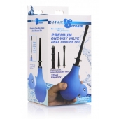 Анальный душ с 3 насадками Premium One-way Valve Anal Douche Set - XR Brands - купить с доставкой в Иркутске