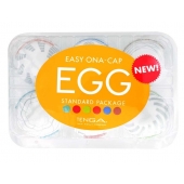 Набор из 6 мастурбаторов Tenga EGG Easy Beat с различным рельефом - Tenga - в Иркутске купить с доставкой