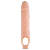 Телесный реалистичный фаллоудлинитель 10 Inch Silicone Cock Sheath Penis Extender - 25,4 см. - Blush Novelties - в Иркутске купить с доставкой